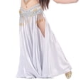 thumbnail image 1 of Egyptian Belly Dance Satin Split Circle Skirt Outfit Wear Clothing Apparel China Silver, 1 of 1