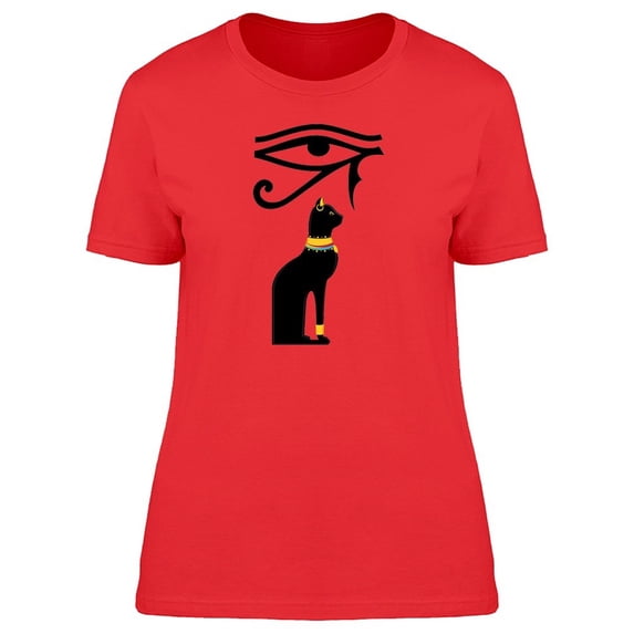 Egyptian Cat With Sun Eye Tee Women's -Image by Shutterstock