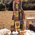 thumbnail image 1 of Egyptian Collage Sleeveless Dress Women's dress summer dress women elegant dresses for women summer women's suit, 1 of 6