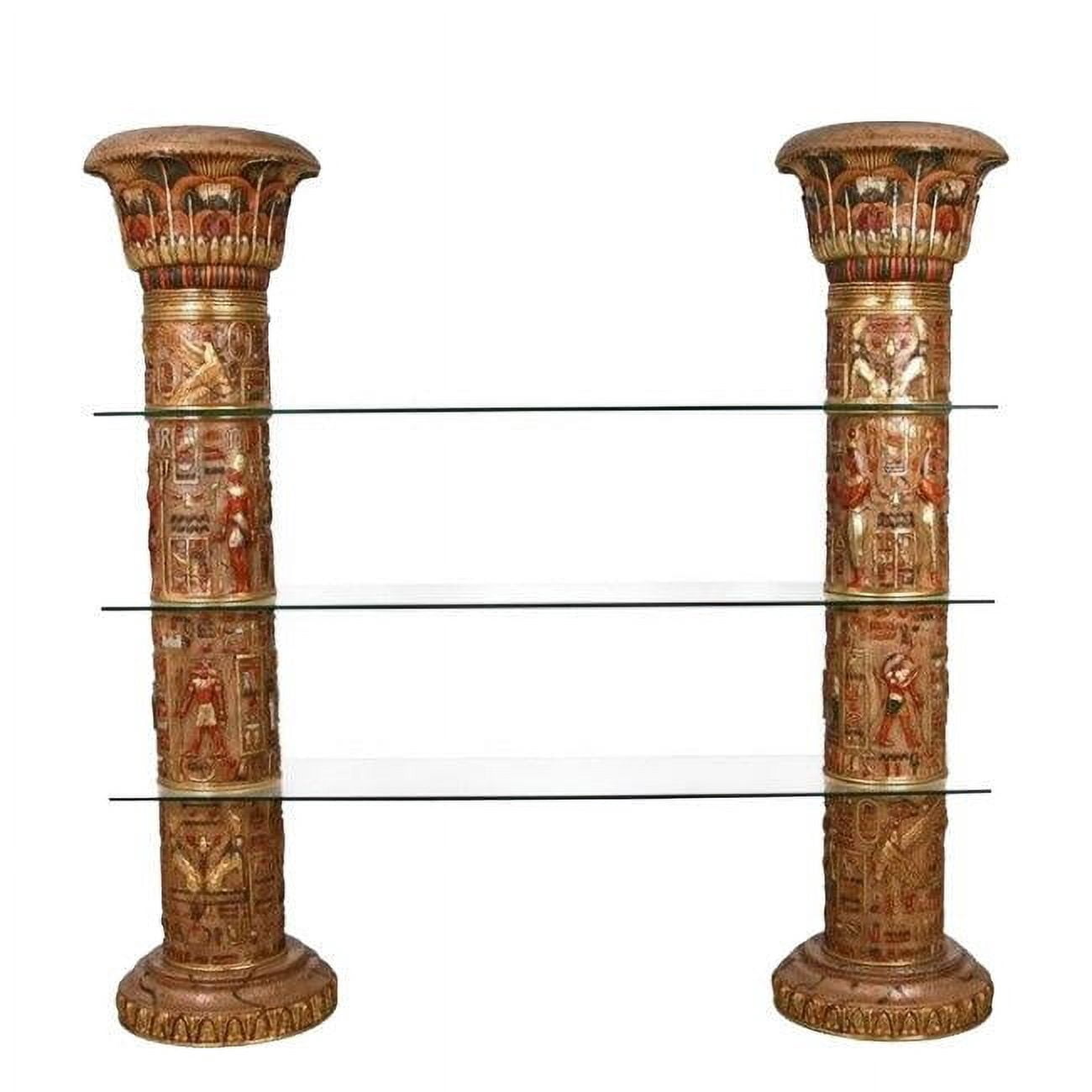 Column Set Egyptian Column Set With Glass Shelves Life Size Statue - Walmart.com