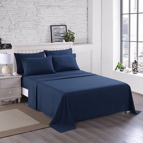 Egyptian Comfort 2200 Count 4/6 Piece Deep Pocket Bed Sheet Set Queen King Size