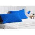 thumbnail image 1 of Egyptian Cotton 20X26 Size Pillow Covers Solid & Fade Resistance Pillow Case (Pack of 2, Blue), 1 of 4