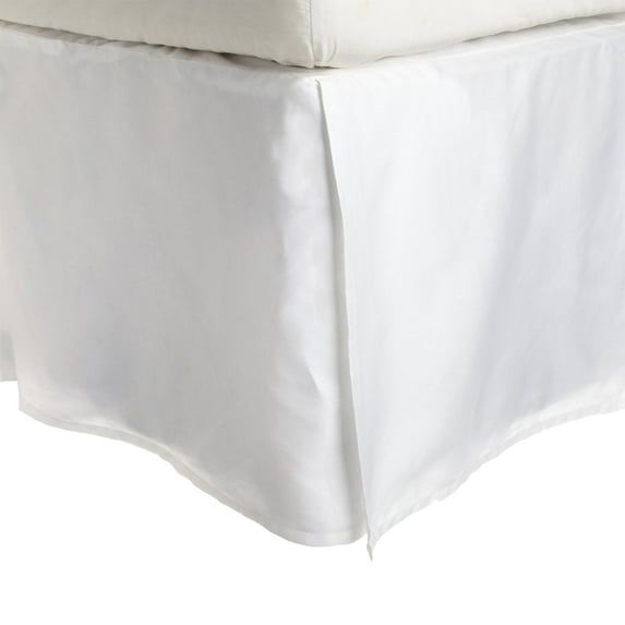 Egyptian Cotton 300-Thread Count Solid Bed Skirt by Blue Nile Mills, Twin, White