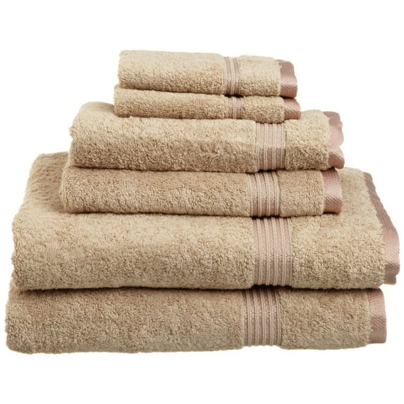 Egyptian Cotton 600 GSM, 6-Piece Towel Set, 2 Bath, 2 Hand, 2 Face Taupe