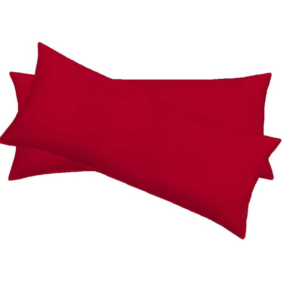 Egyptian Cotton 600 -TC Luxury 2 PC Pillow Cases Body Size (20x 56 inches ) Red