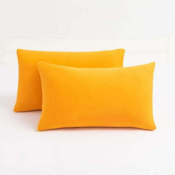 Egyptian Cotton 600 -TC Luxury 2 PC Pillow Cases King Size (20x 40 inches ) Yellow