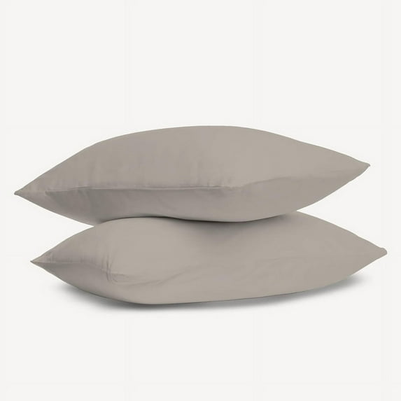 Egyptian Cotton 600 -TC Luxury 2 PC Pillow Cases Queen Size (20x 30 inches ) Taupe Solid Pillow Covers