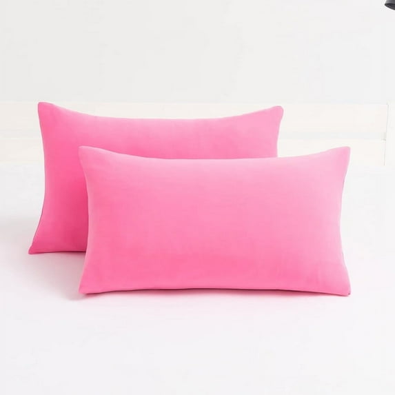 Egyptian Cotton 600 -TC Luxury 2 PC Pillow Cases Super King Size (20x 36 inches ) Hot Pink