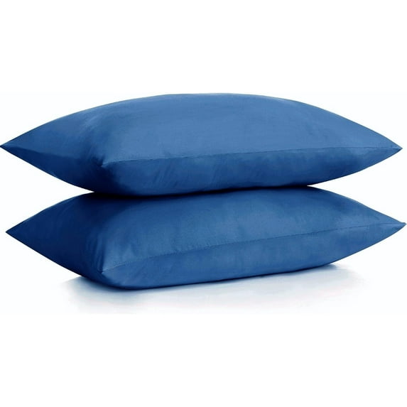 Egyptian Cotton 600 -TC Luxury 2 PC Pillow Cases Super King Size (20x 36 inches ) Royal Blue