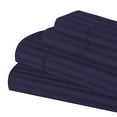 thumbnail image 1 of Superior Egyptian Cotton Embroidered 650 TC Deep Pocket Sheet Set, Full, Navy Blue, 1 of 6