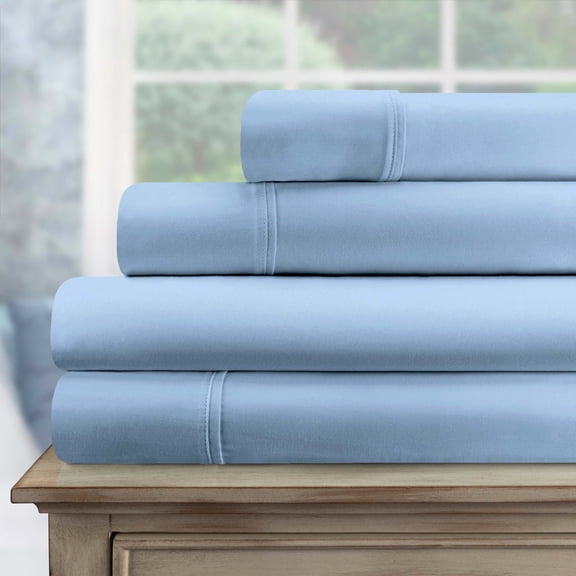 Egyptian Cotton 700 Thread Count Sheet Set, King, Light Blue
