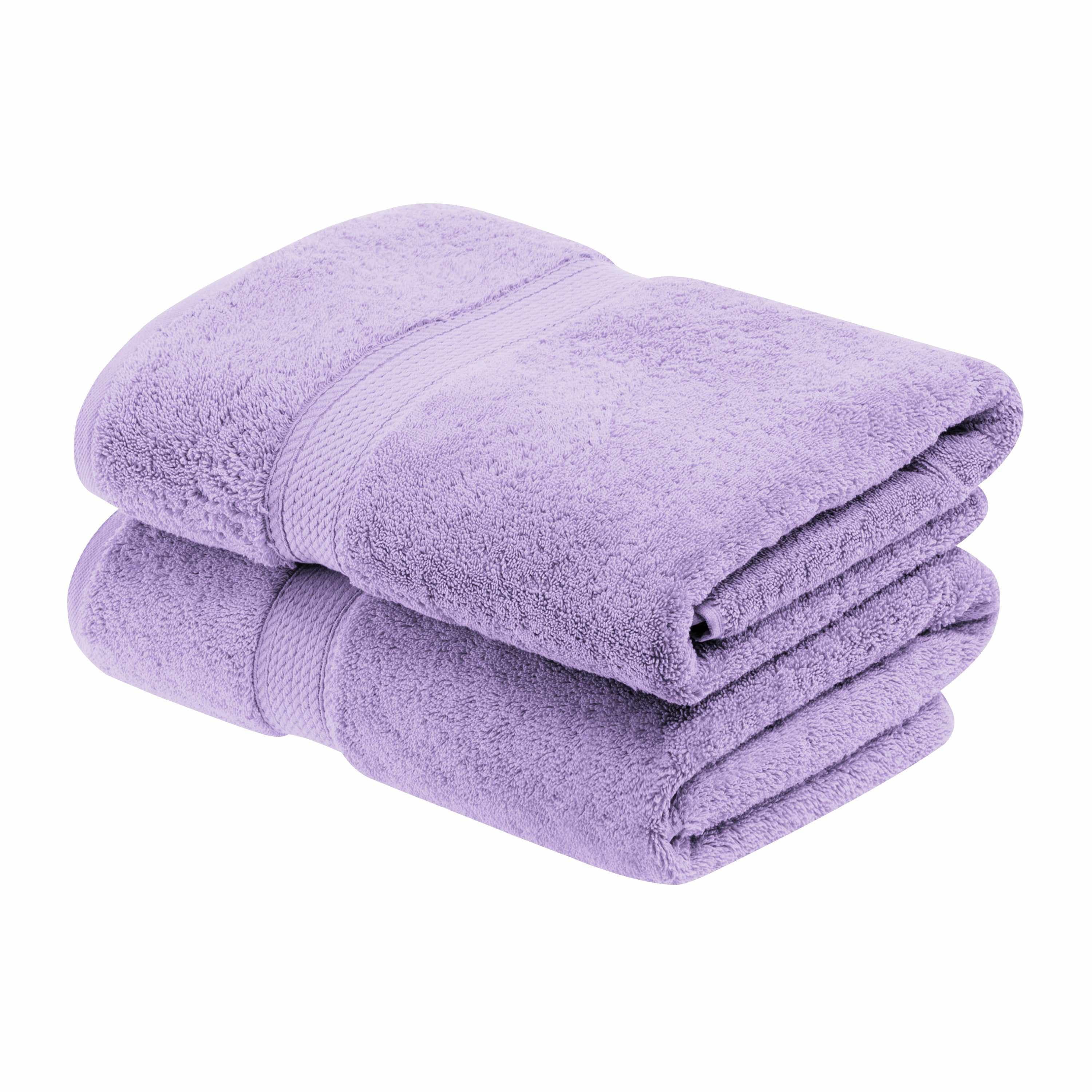 Egyptian Cotton 900 GSM Hotel Quality 2-Piece Bath Towel Set Purple