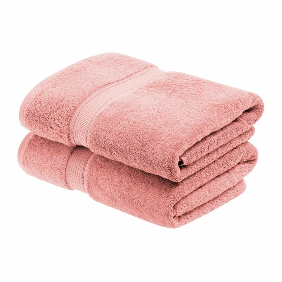 Egyptian Cotton 900 GSM Hotel Quality 2-Piece Bath Towel Set Tea Rose