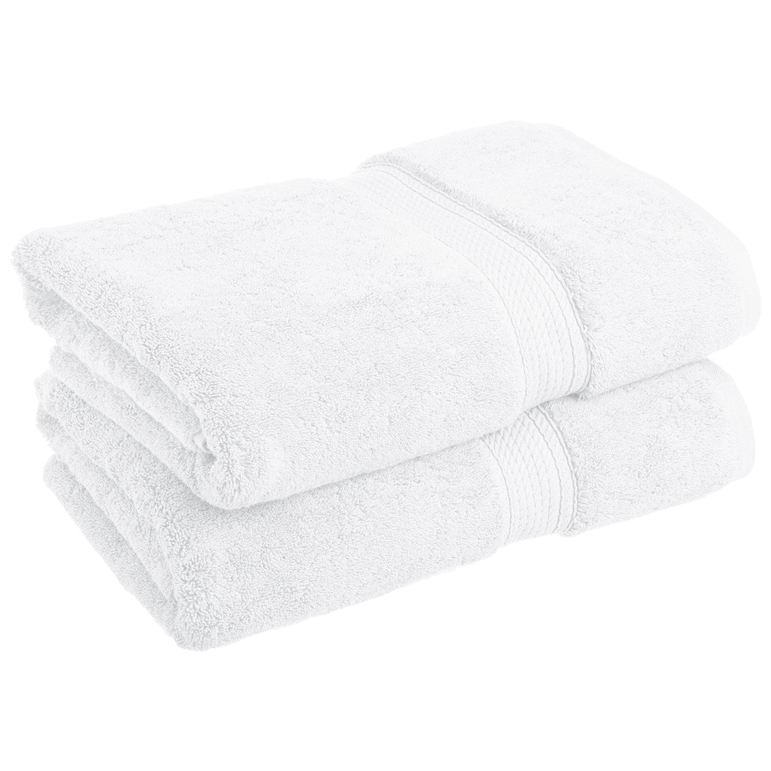 Egyptian Cotton 900 GSM Hotel Quality 2-Piece Bath Towel Set White