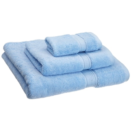 Egyptian Cotton 900 GSM Hotel Quality 3-Piece Towel Set, 1 Face, 1 Hand, and 1 Bath Light Blue