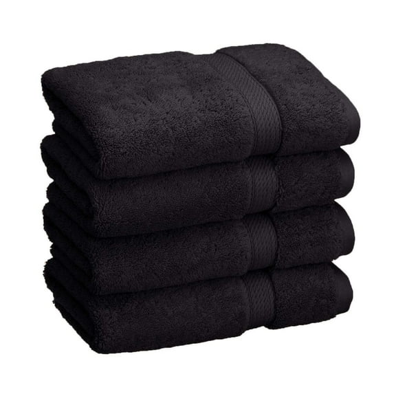 Egyptian Cotton 900 GSM Hotel Quality 4-Piece Hand Towel Set Black