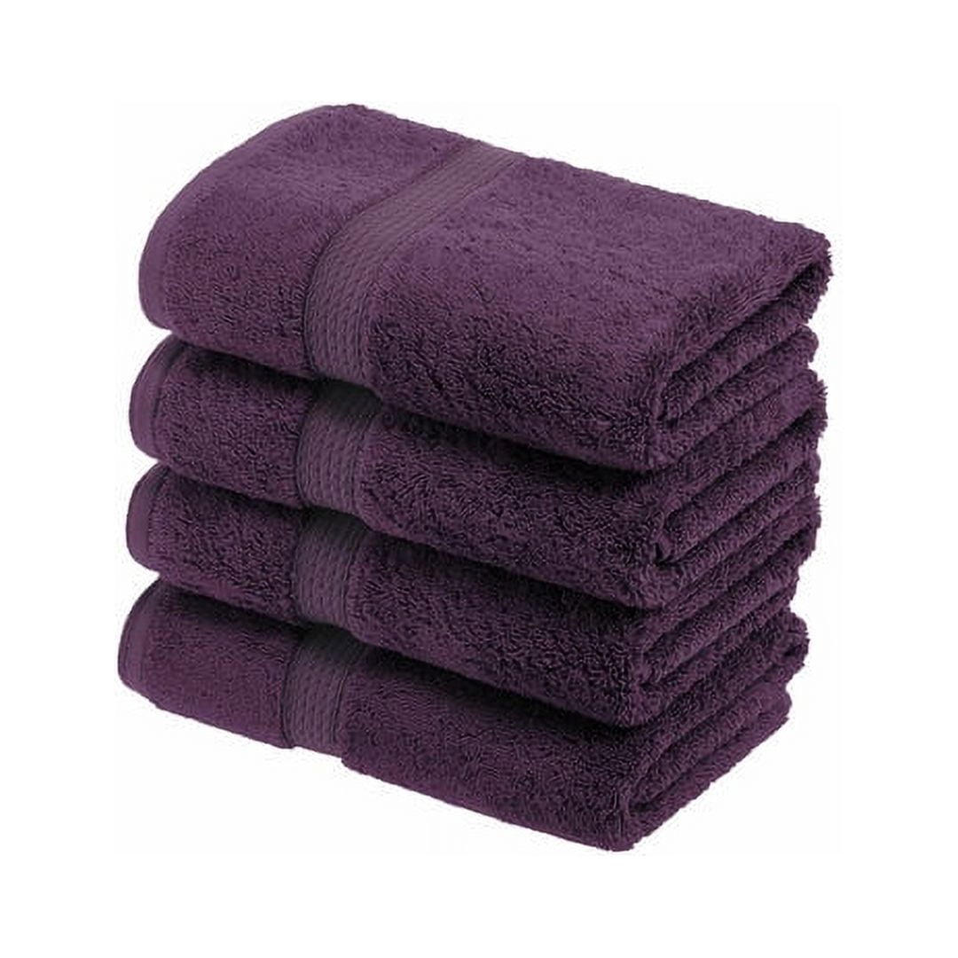 Egyptian Cotton 900 GSM Hotel Quality 4-Piece Hand Towel Set Plum