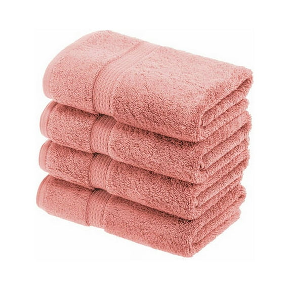 Egyptian Cotton 900 GSM Hotel Quality 4-Piece Hand Towel Set Tea Rose
