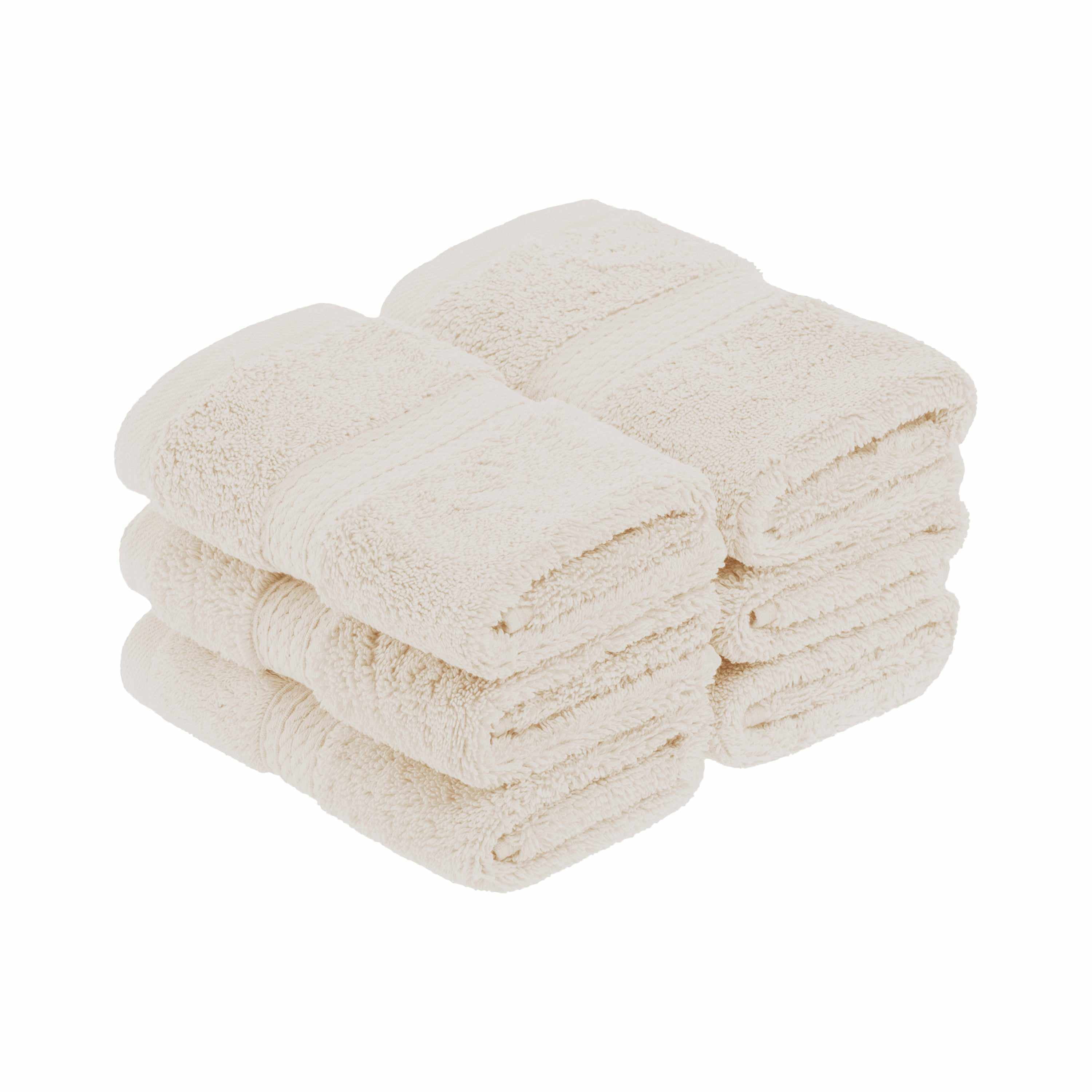 Egyptian Cotton 900 GSM Hotel Quality 6-Piece Face Towel Set Cream