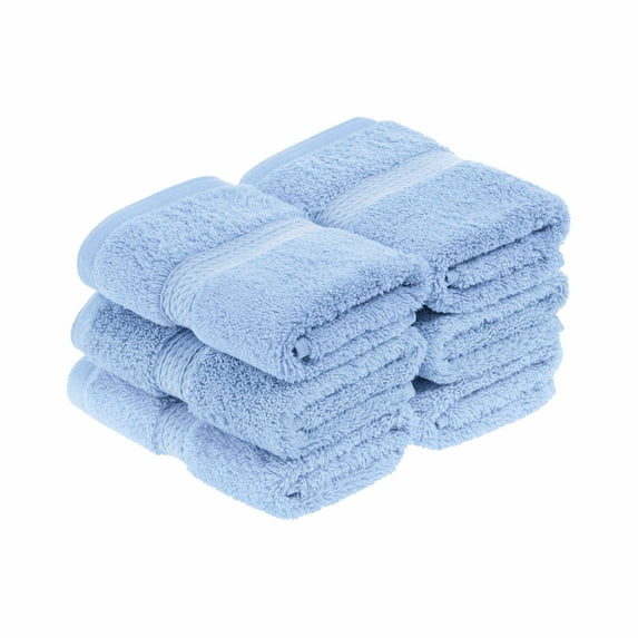 Egyptian Cotton 900 GSM Hotel Quality 6-Piece Face Towel Set Light Blue