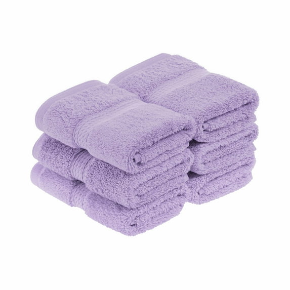 Egyptian Cotton 900 GSM Hotel Quality 6-Piece Face Towel Set Purple