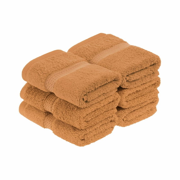Egyptian Cotton 900 GSM Hotel Quality 6-Piece Face Towel Set Rust