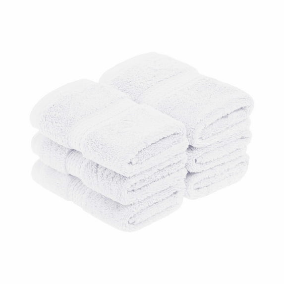 Egyptian Cotton 900 GSM Hotel Quality 6-Piece Face Towel Set White
