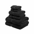 thumbnail image 1 of Egyptian Cotton 900 GSM Hotel Quality 6-Piece Towel Set, 2 Face, 2 Hand, and 2 Bath Black, 1 of 3