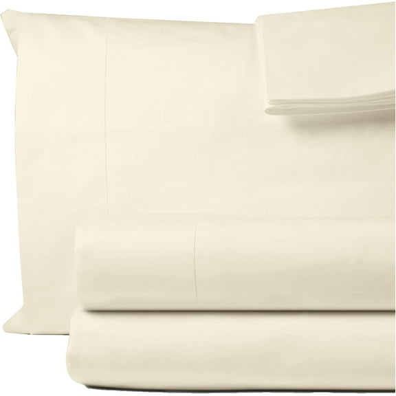 Egyptian Cotton California King Sheets Set 1000 Thread Count Ivory Luxury Hotel Soft and Smooth Cal King Sheet Set 16" Deep Pocket Sateen Weave Extra Long Staple Cotton Bedding - 4 Piece