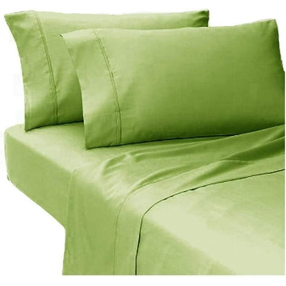 Egyptian Cotton Full Sleeper Sofa Bed Sheet Set 400 Thread Count 54"x72"x6" Sage Green Solid