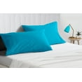 thumbnail image 1 of Egyptian Cotton Queen Size Pillow Covers Solid & Fade Resistance Pillow Case (Pack of 2, Turquoise Blue), 1 of 4