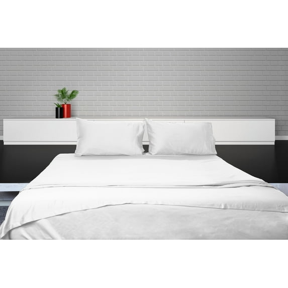 Egyptian Cotton Sheet Set | Sheet Set Full Size | 4 Piece Sheet Set | Bed Sheet Set | Wrinkle & Fade Resistant | White Sheet Set | 600 TC 15 Inch Dp Comfy Bedding Set
