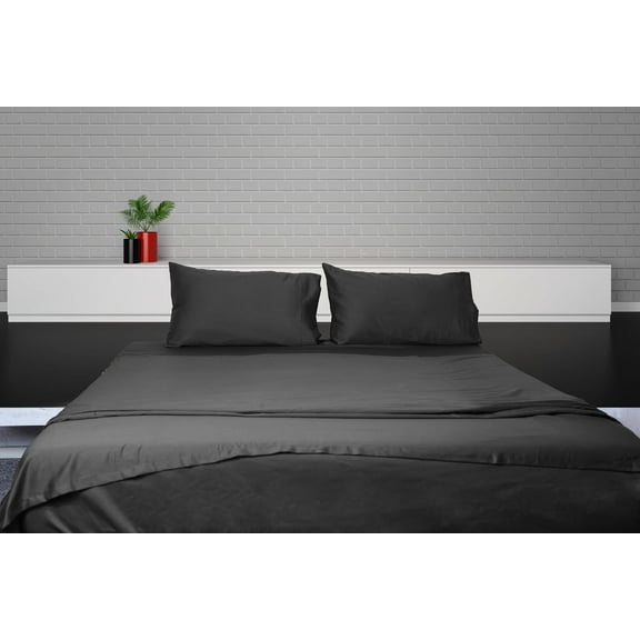 Egyptian Cotton Sheet Set | Sheet Set Twin XL Size | 4 Piece Sheet Set | Bed Sheet Set | Wrinkle & Fade Resistant | Elephant Grey Sheet Set | 600 TC 15 Inch Dp Comfy Bedding Set !!