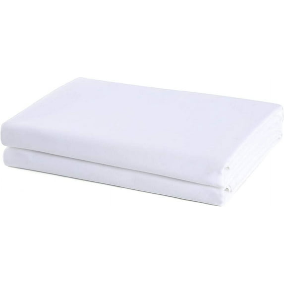 Egyptian Cotton Sheets - 400 Thread Count 1pc White Solid Flat Sheet (Top Sheet ) Twin XL 70 in x 102 in