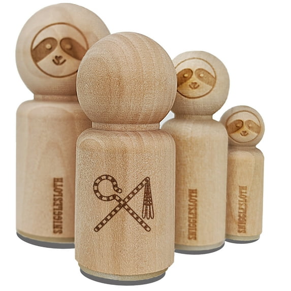 Egyptian Crook and Flail Pharaoh Rubber Stamp for Scrapbooking Crafting Stamping - Mini 1/2 Inch