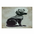 thumbnail image 1 of Egyptian Cutting Board, Graphic Image of Cat with Collar and Eye, Decorative Tempered Glass Cutting and Serving Board, in 3 Sizes, by Ambesonne, 1 of 2
