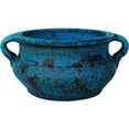 thumbnail image 1 of U.S.Sourcing Inc. Egyptian Era Terracotta Planter in Blue,Green, Red, Purple in 2 sizes Large Copalt Blue 8 1/2"x5", 1 of 6