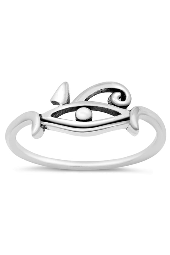 Egyptian Eye of Horus Ring .925 Sterling Silver Band Jewelry Female Male Unisex Size 7