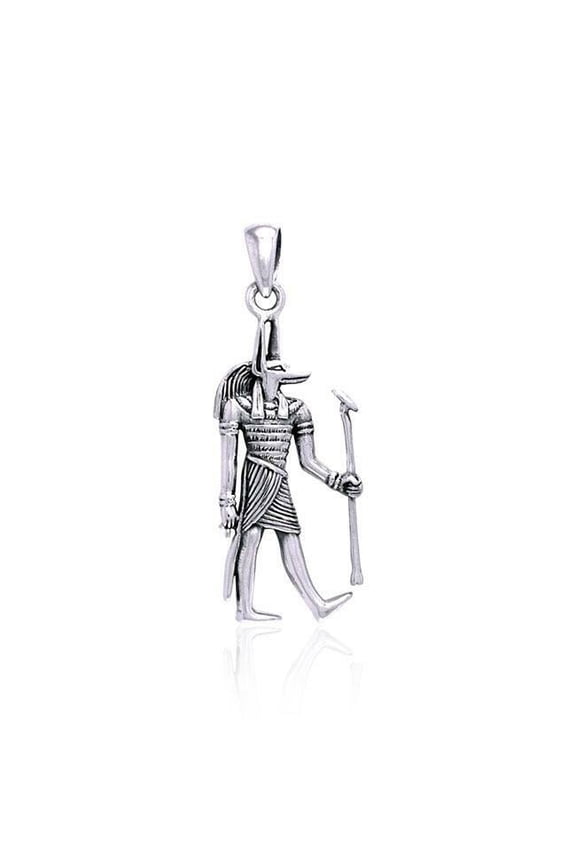 Egyptian God Anubis Pendant 925 Sterling Silver Fine Spiritual Afterlife Jewelry