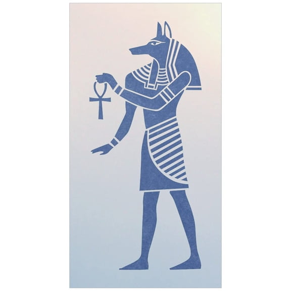 Egyptian God Anubis Stencil - Hieroglyphics Classic Egyptian Symbol Egyptian Gods DIY Art & Craft Reusable Sturdy Flexible Painting Template 10 mil Plastic Mylar Craft Stencils - The Artful Stencil