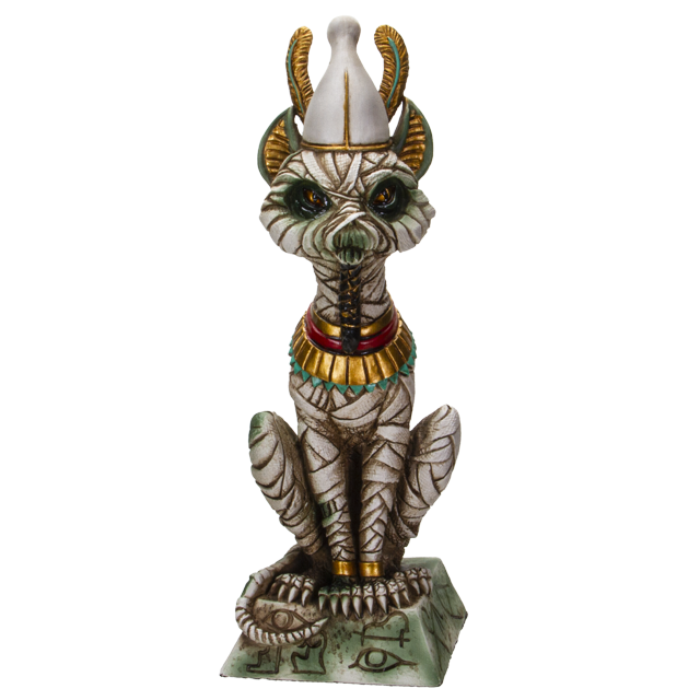 Egyptian God Of The Dead And Rebirth Osiris Mummy On Hieroglyphic Base Statue