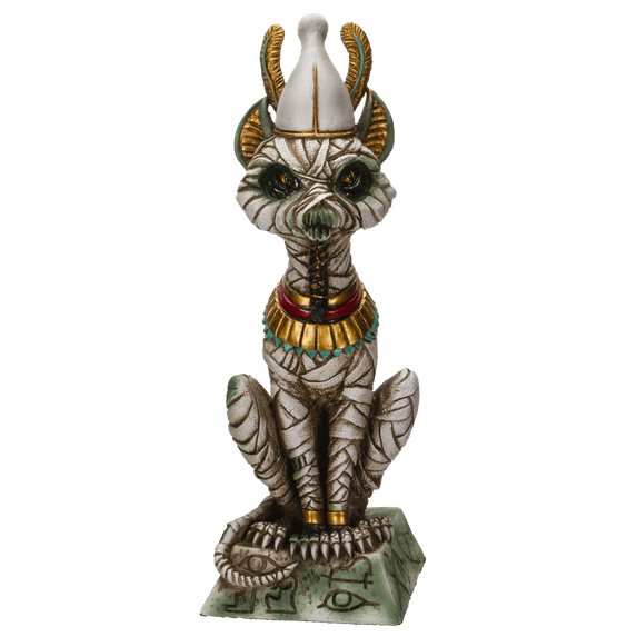 Egyptian God Of The Dead And Rebirth Osiris Mummy On Hieroglyphic Base Statue