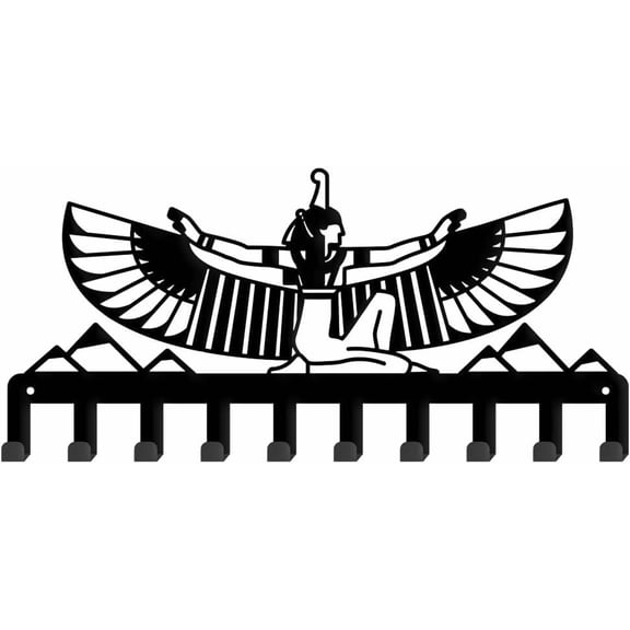 Egyptian God Statue Metal Key Holder Decorative 10 Hooks Key Hook Organizer Wall Mounted Rack Hooks Kitchen Decor Personalized Key Hanger Dog Leash Hanger for Wall Front Door