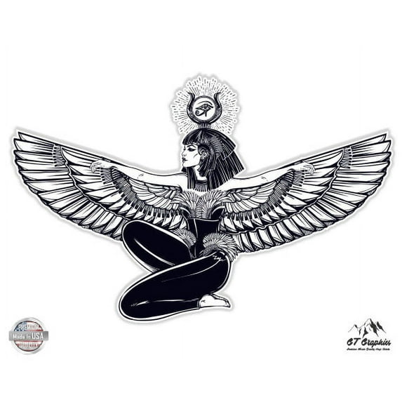 Egyptian Goddess Isis - 12" Vinyl Sticker Waterproof Decal