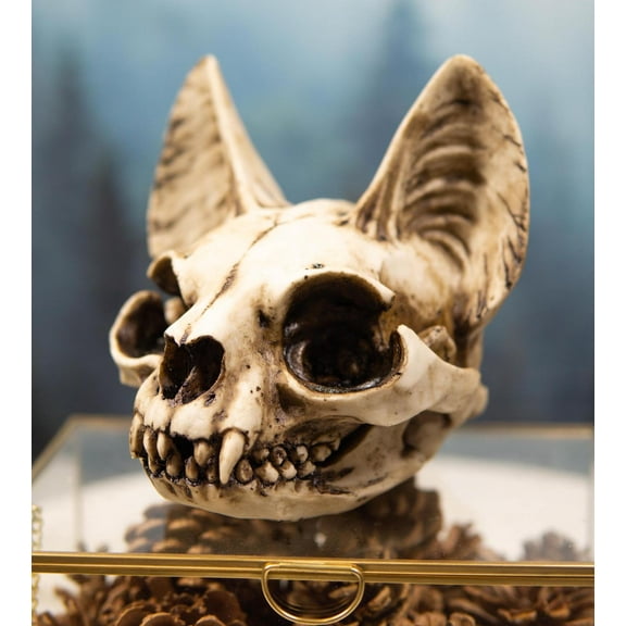 Egyptian Goddess of Protection And Home Bastet Cat Skull Statue Macabre Skulls