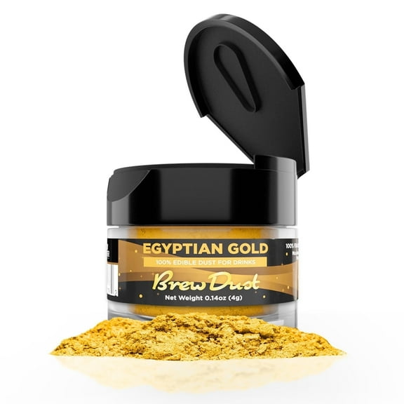 Brew Dust - Egyptian Gold Edible Drink Powder - Silky Swirl, Beverage Safe, 4g Jar