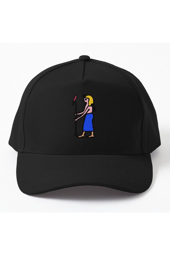 Egyptian Hieroglyphics Baseball Cap, Pharaoh Warrior Pyramid Nile Graphic Design, Classic Hat