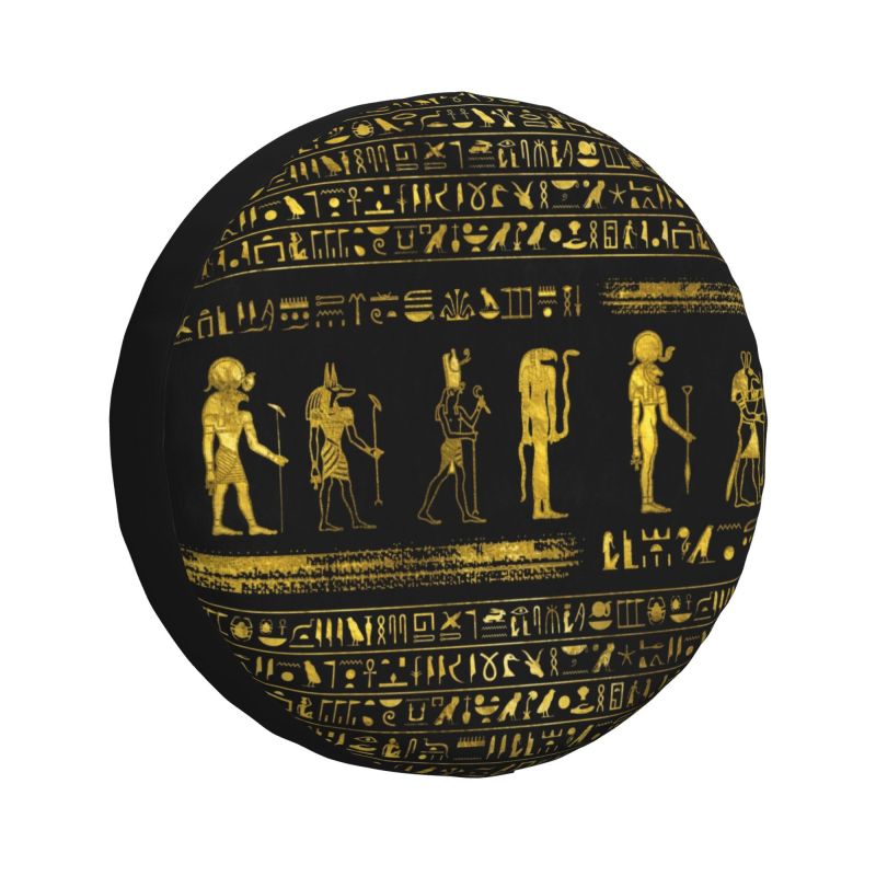 Egyptian Hieroglyphs And Deities Spare Wheel Tire Cover for Grand