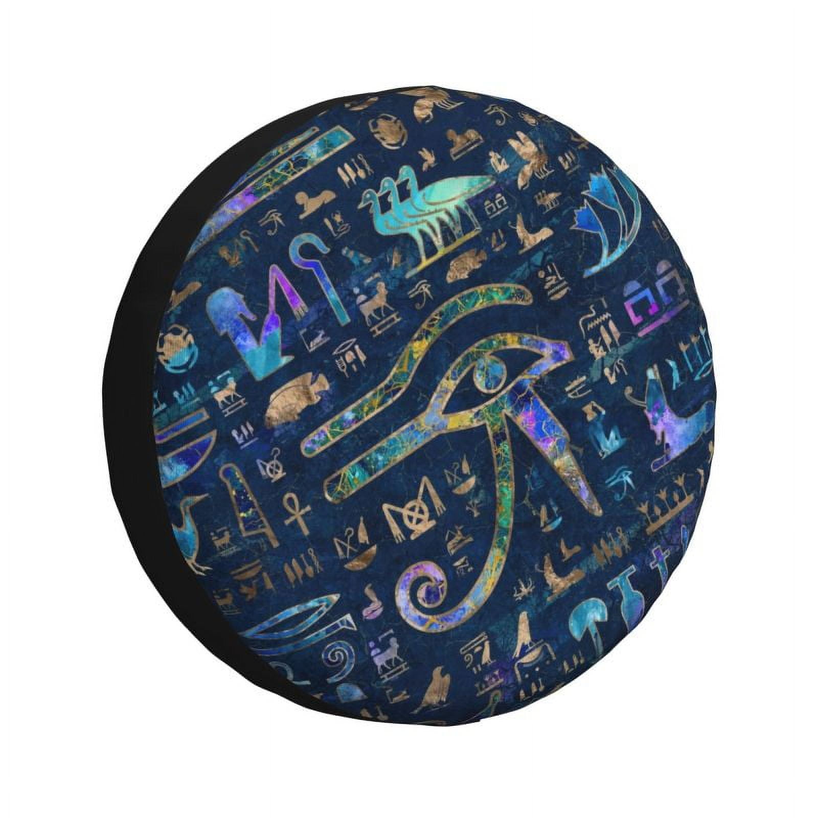 Egyptian Hieroglyphs And Deities Spare Wheel Tire Cover for Grand