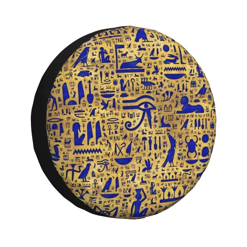 Egyptian Hieroglyphs And Deities Spare Wheel Tire Cover for Grand